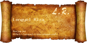 Lengyel Riza névjegykártya